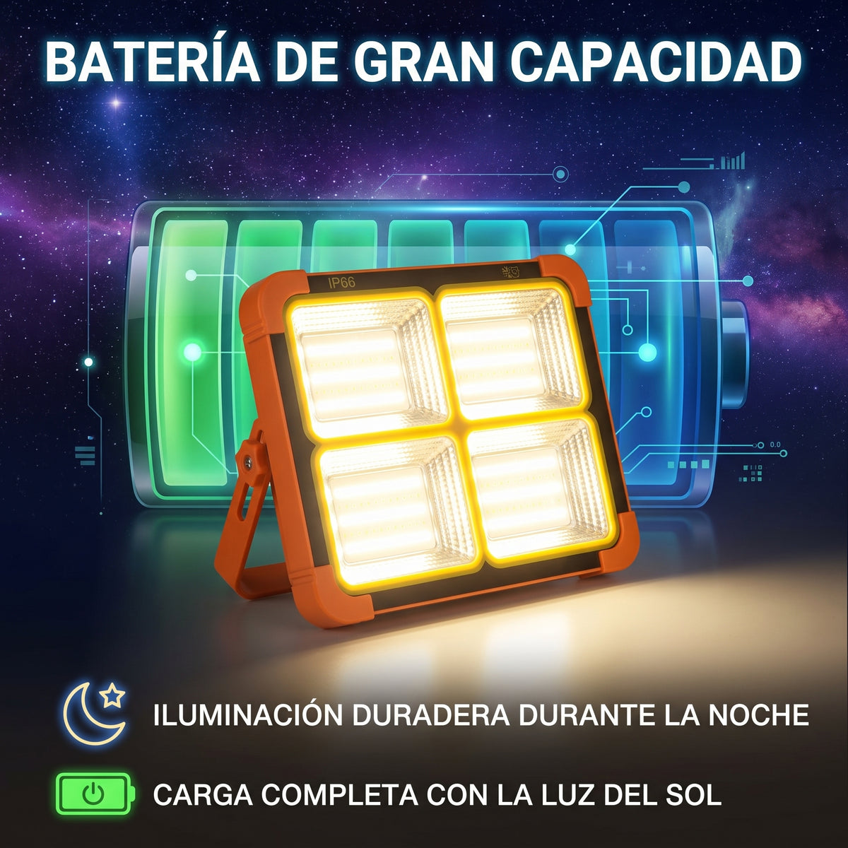 Luz LED Solar Moreka D051 Protección IP66