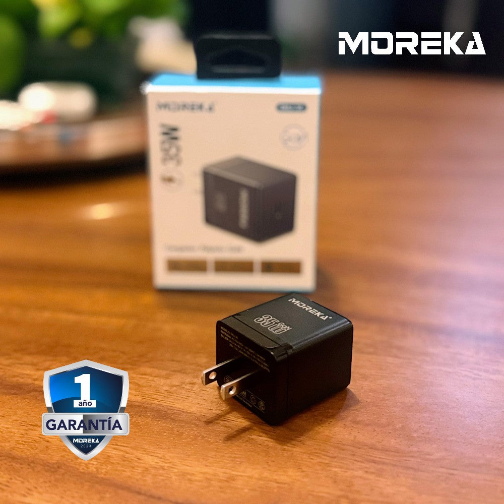 Turbo Cargador GaN 35W puerto C Moreka DHJ-35