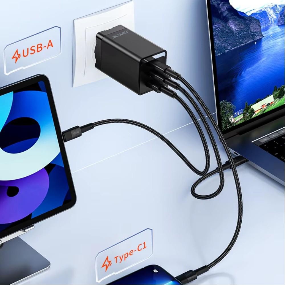 Turbo Cargador 45W 3 puertos C1 45W C2 45W USB A 30W GAN ideal para Notebook DHJ-36