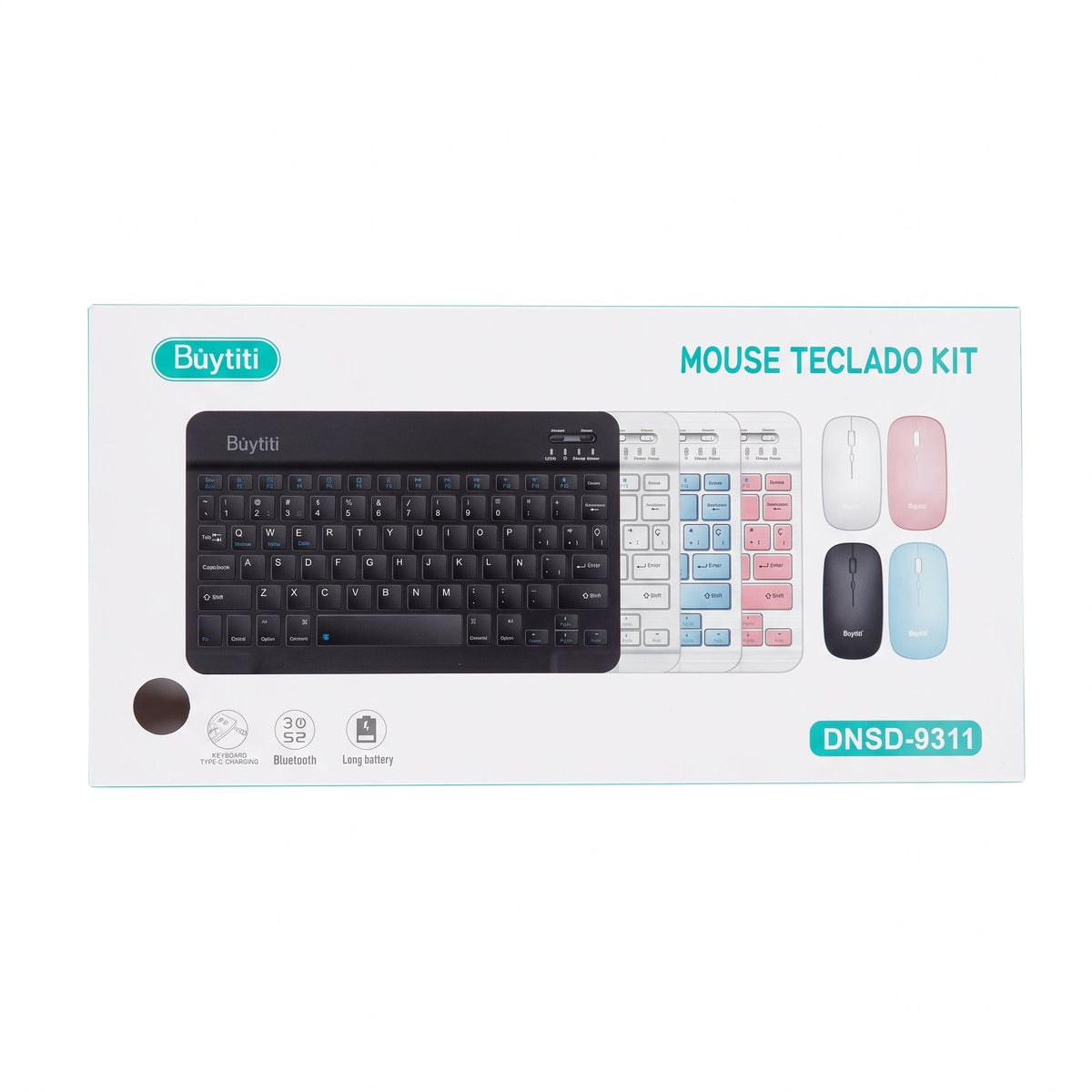 Kit de Teclado y Ratón Inalámbricos Büytiti DNSD-9311 Bluetooth Ultradelgado