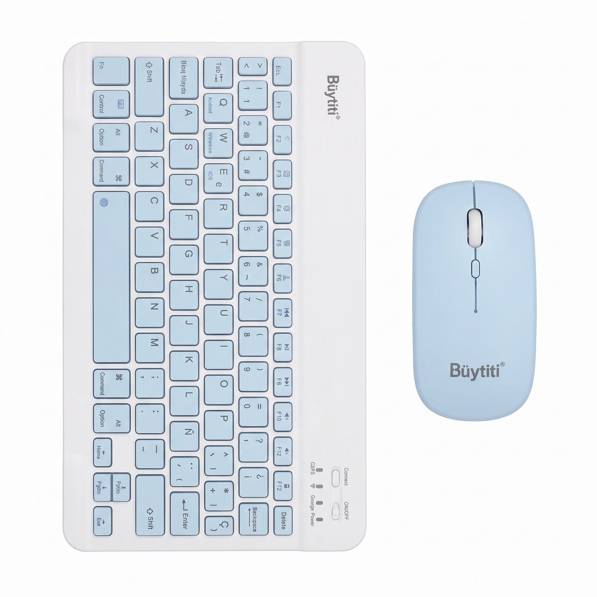 Kit de Teclado y Ratón Inalámbricos Büytiti DNSD-9311 Bluetooth Ultradelgado