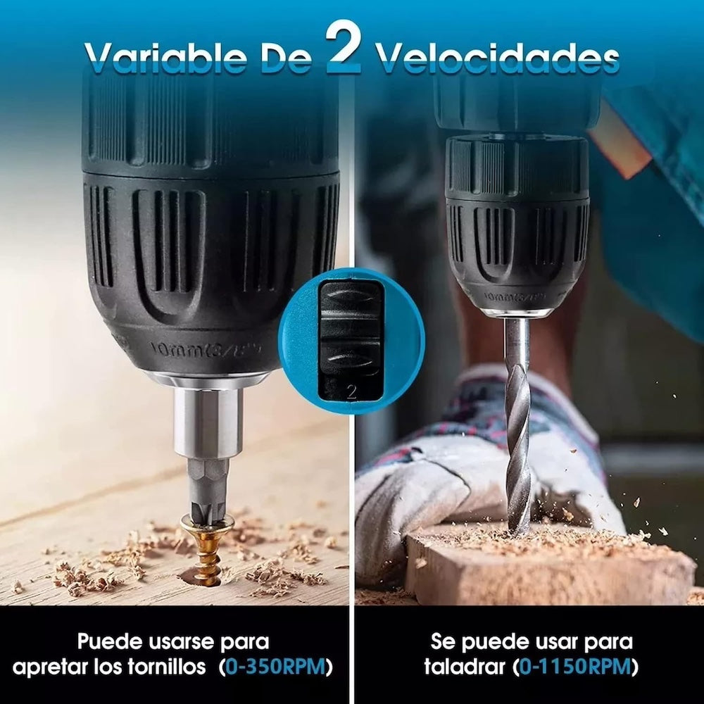 24V Taladro  Inalambrico Tres En Uno atornillado taladrado impacto Moreka Modelo DZ085