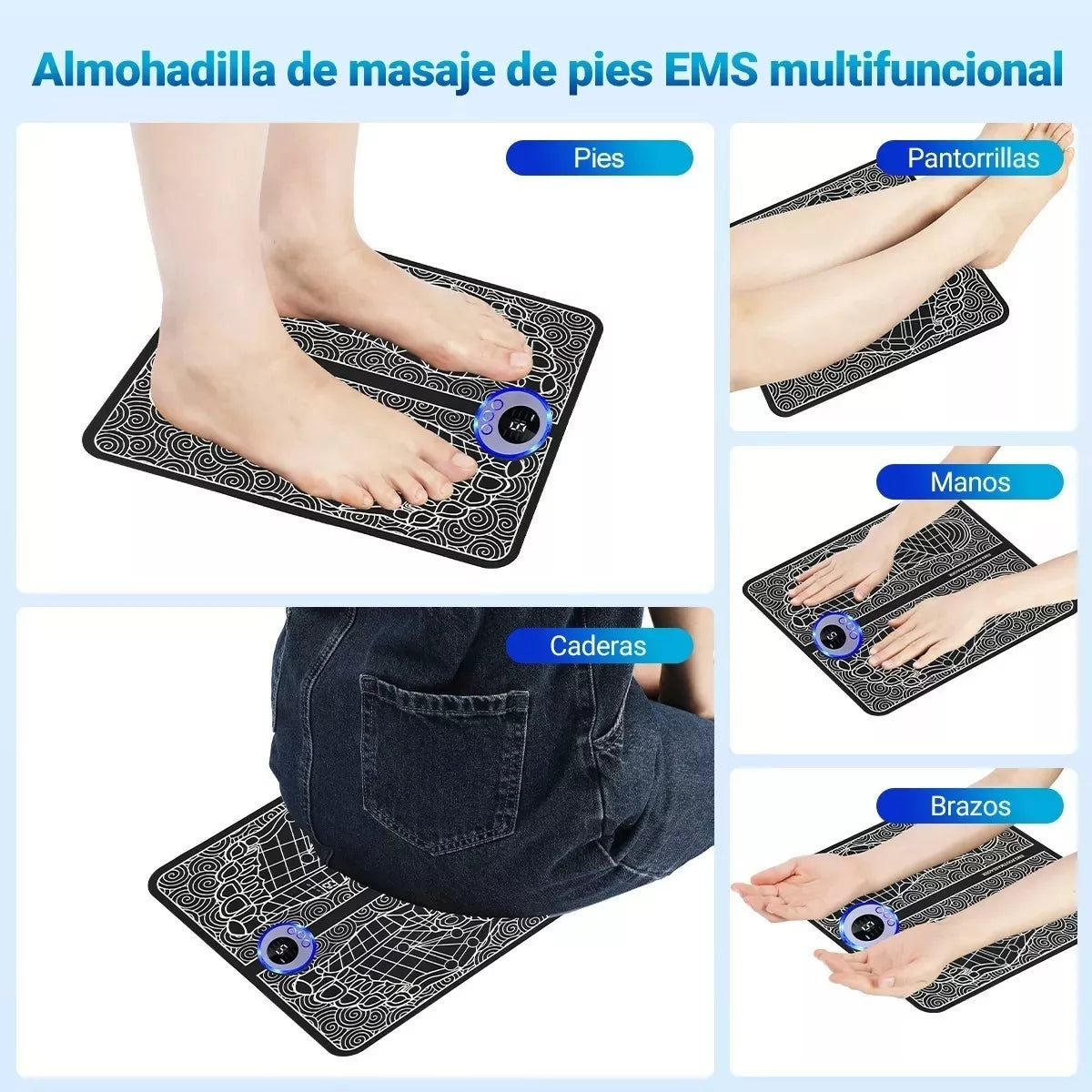 Masajeador Pies Recargable Spa Portátil Control Eléctrico