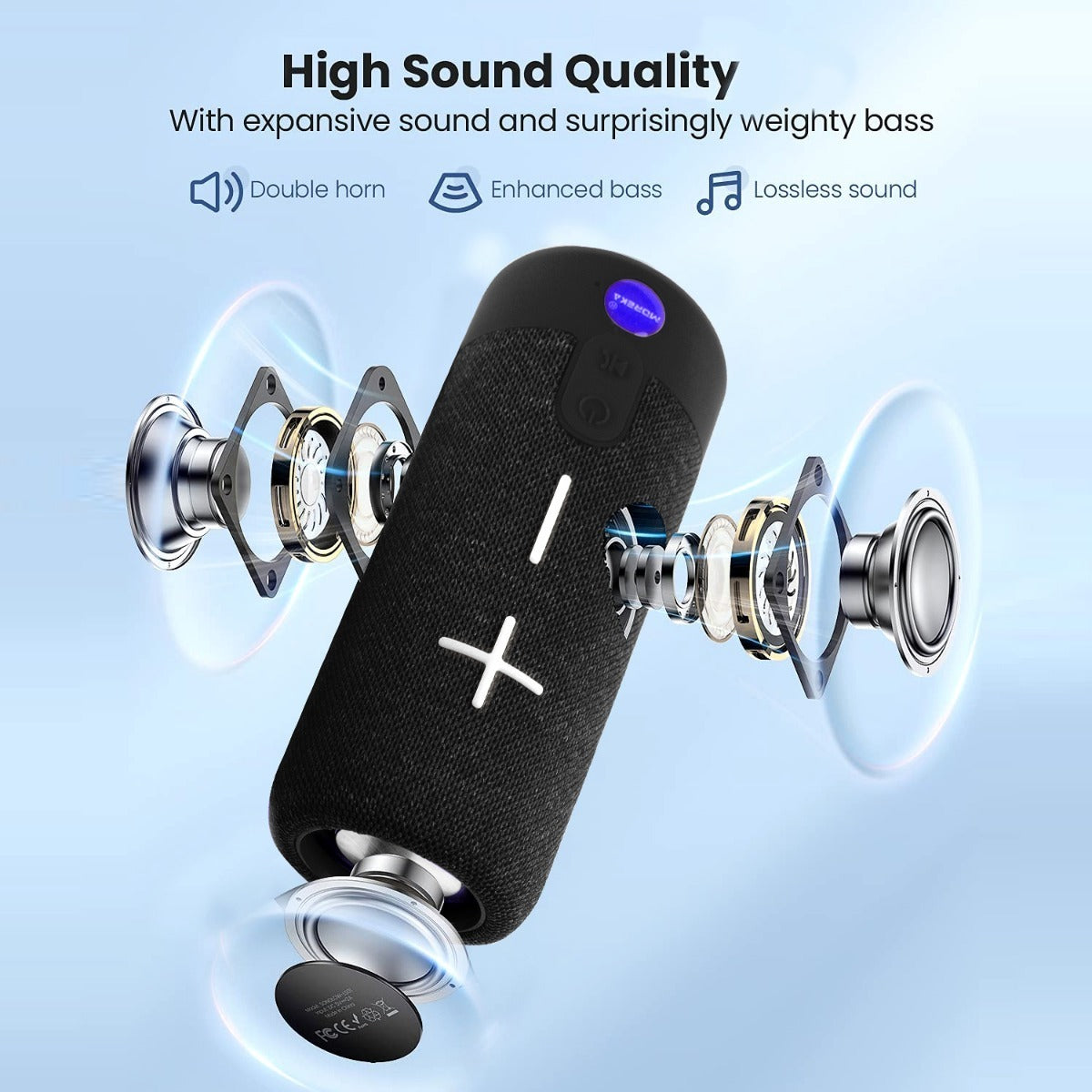 Bocina Portátil Bluetooth Recargable altavoces Portátiles 619