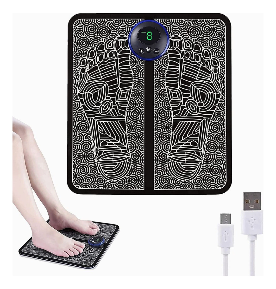Masajeador Pies Recargable Spa Portátil Control Eléctrico