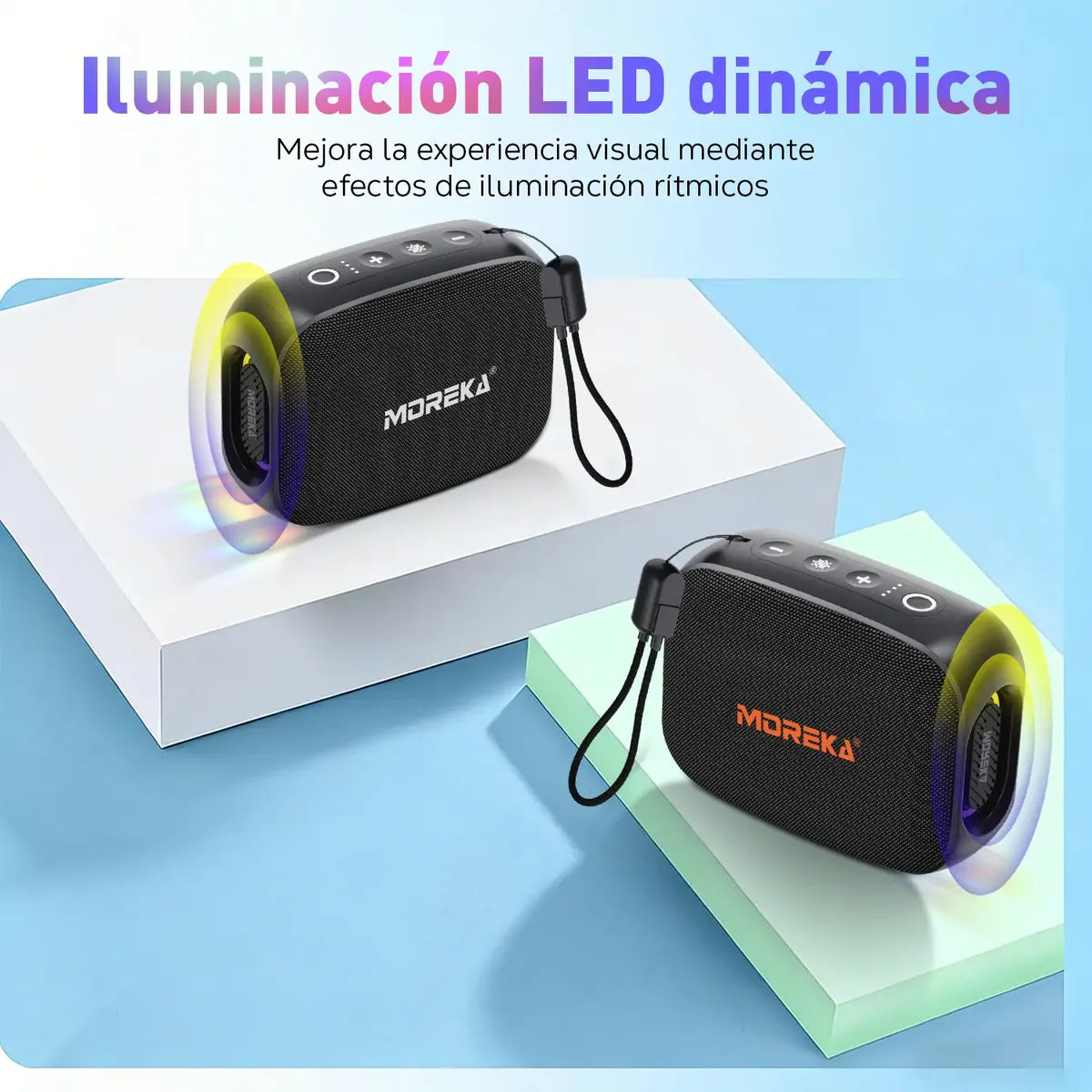 Bocina Inalámbrica Bluetooth MOREKA-428B TWS LINTERNA 10W 9.5h Bateria