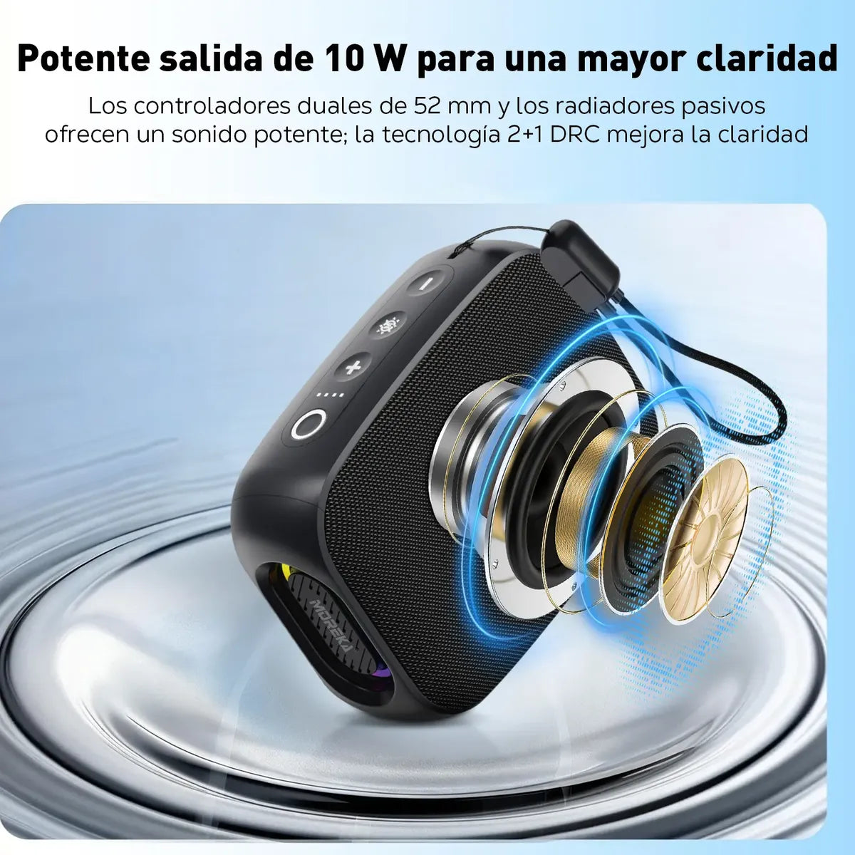 Bocina Inalámbrica Bluetooth MOREKA-428B TWS LINTERNA 10W 9.5h Bateria