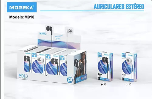 Audifonos Moreka M-910, Alámbricos, Manos Libres, 3.5mm