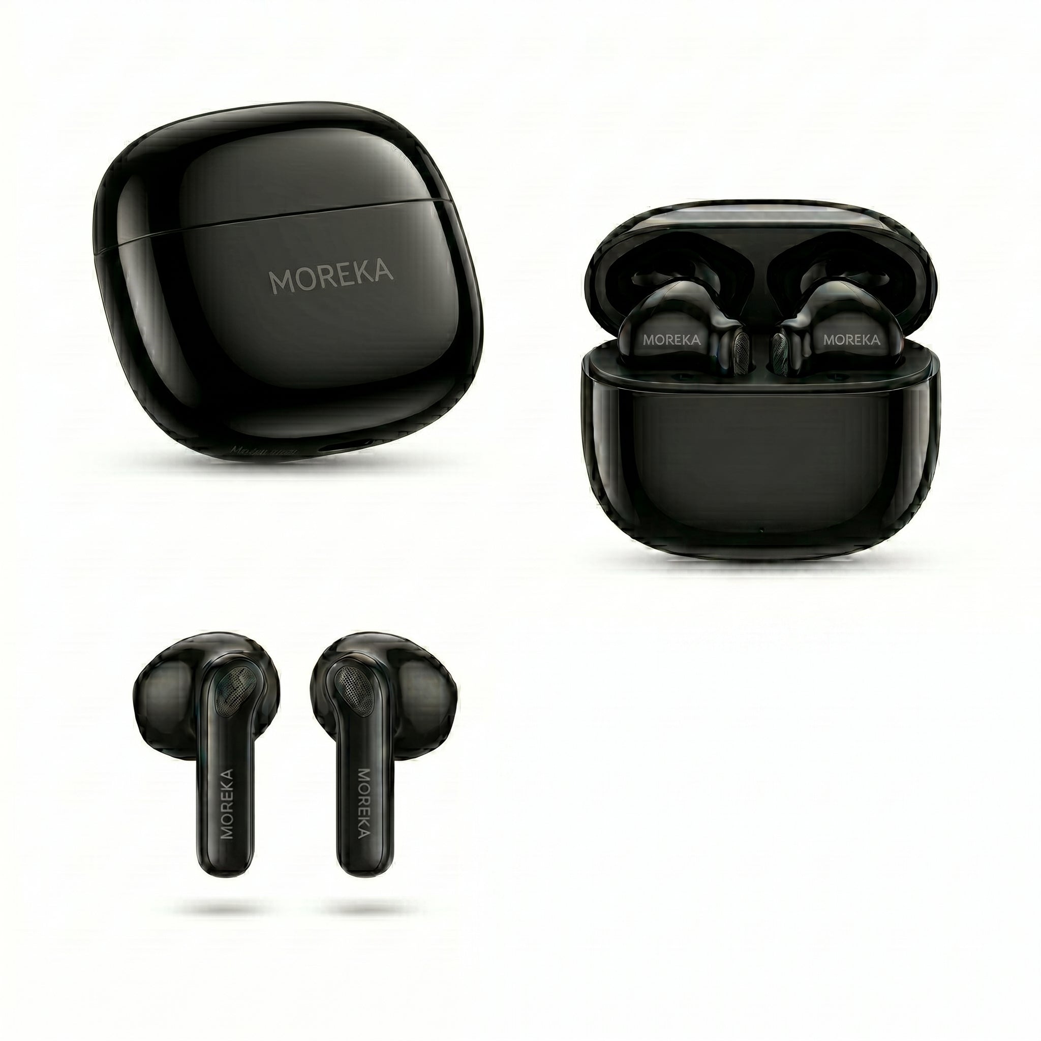 Audífono Inalámbrico Moreka E602 31h con Estuche Cancelación de Ruido Táctil Interruptor Libre