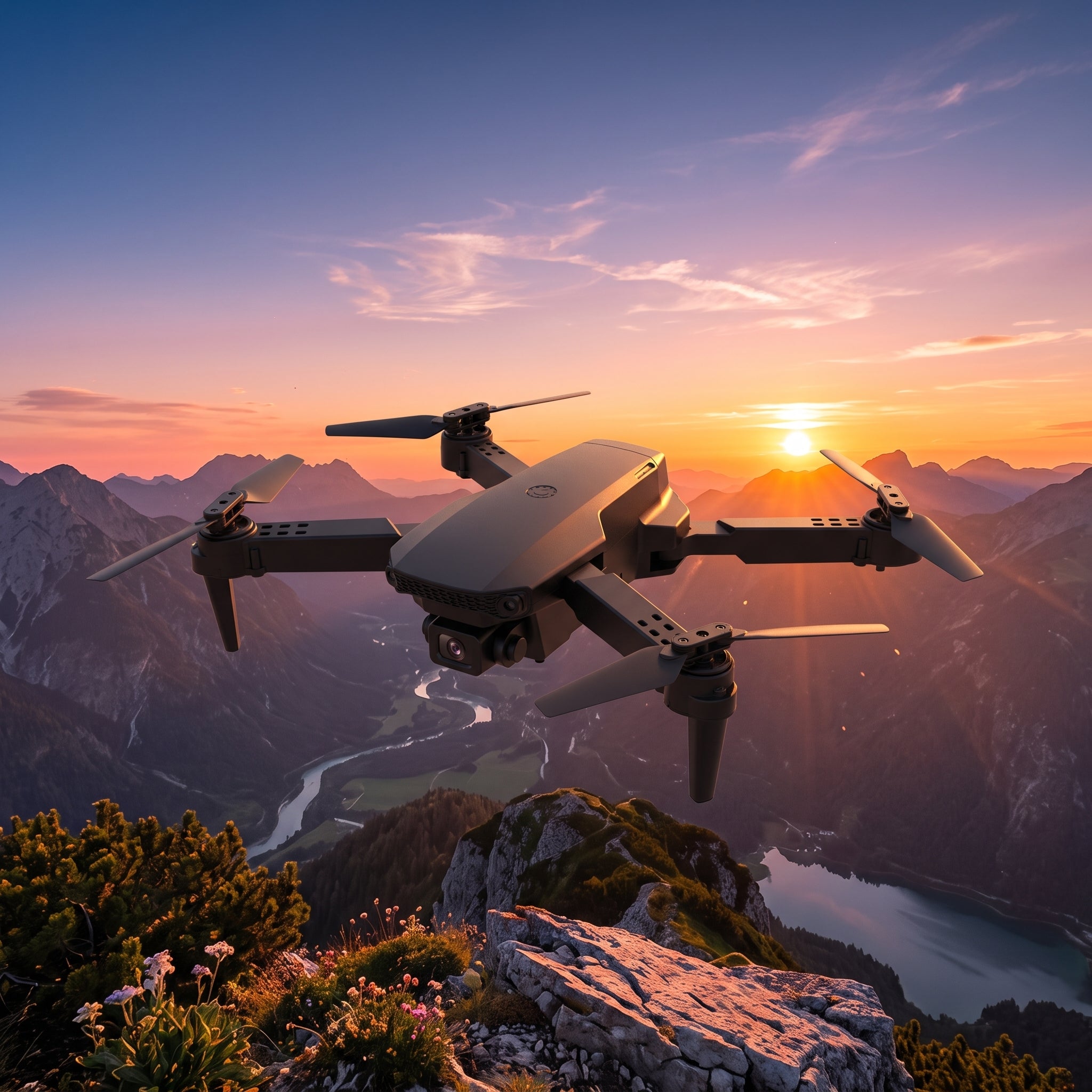 Dron Plegable E88 con Cámara 4K HD y Control por App