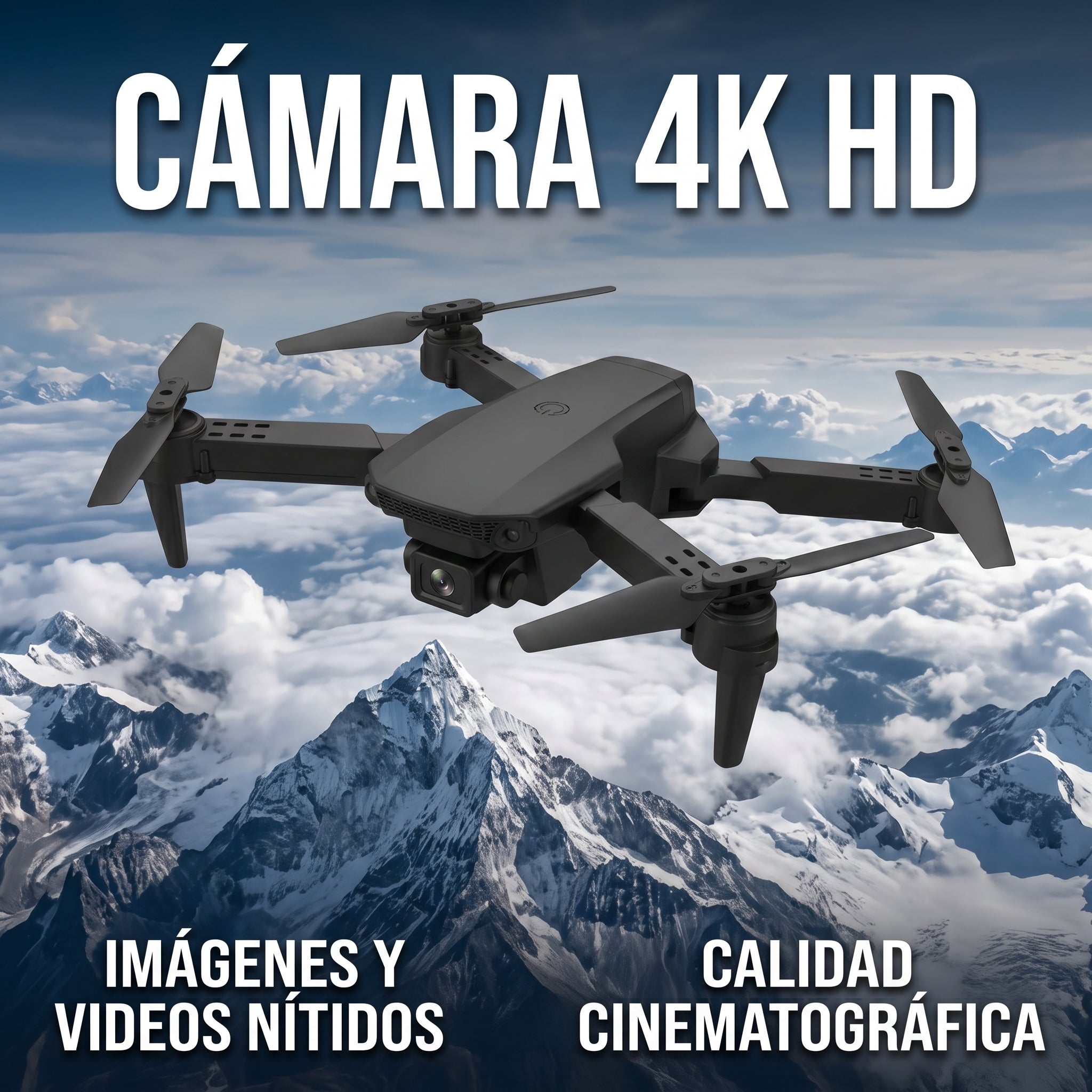 Dron Plegable E88 con Cámara 4K HD y Control por App
