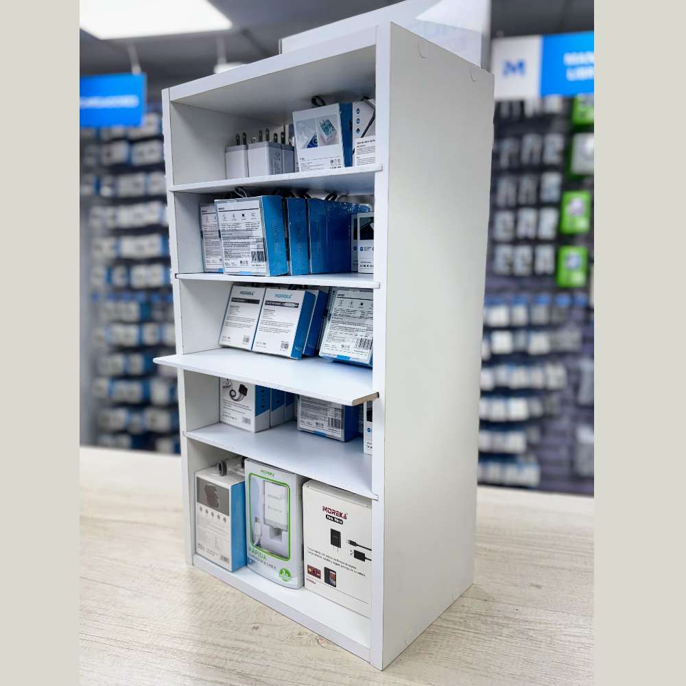Exhibidor Moreka mod 2200 con 80 accesorios para celulares desarmable