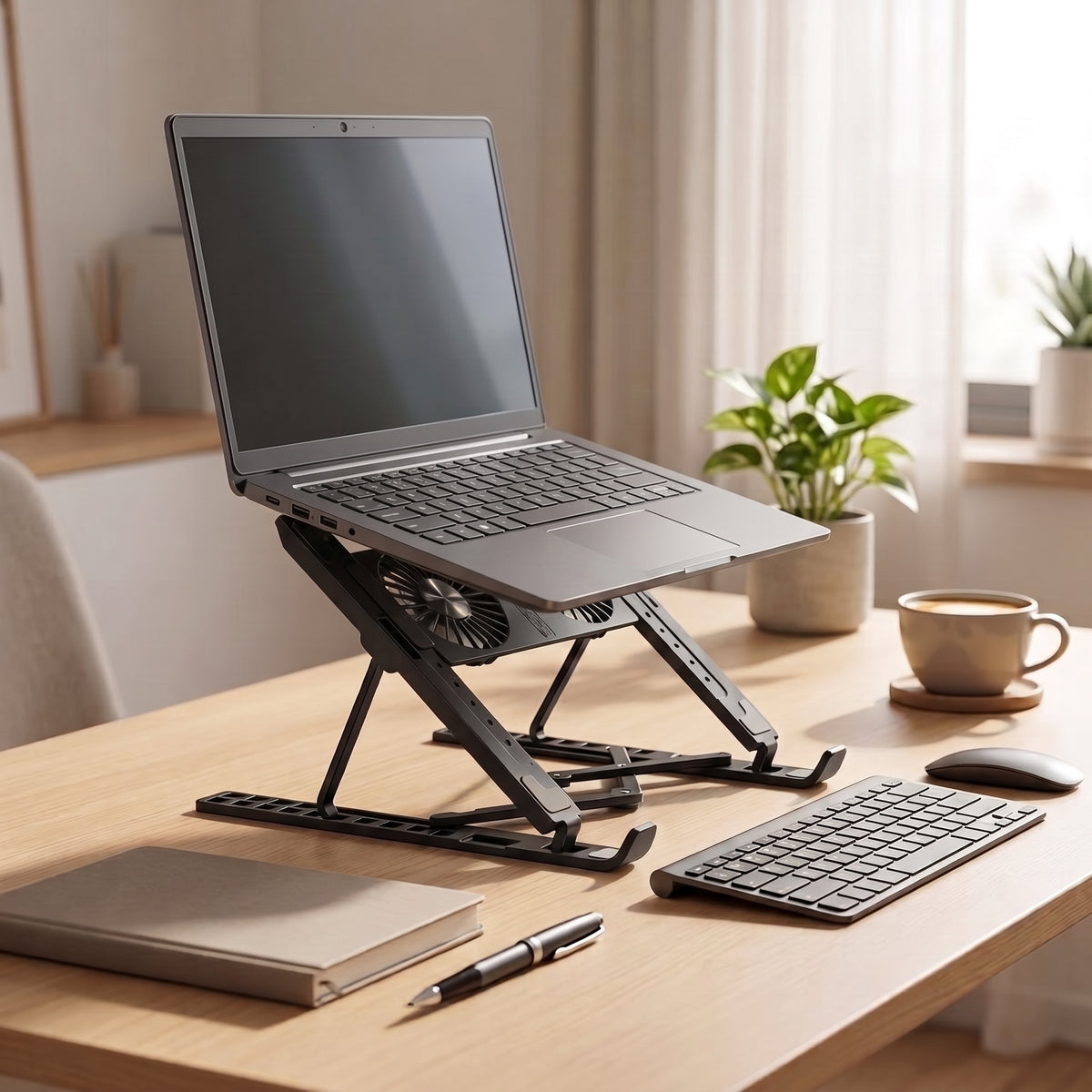 Soporte Ajustable Para Laptop con Ventilador Buyitti FAN-202