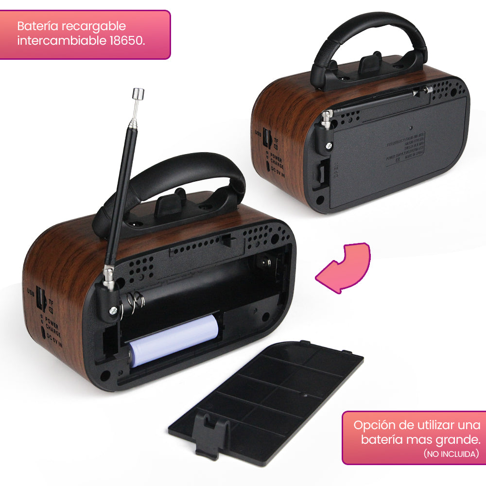 Radio AM/FM/SW Fol Bluetooth, TF Card, Radio FM, USB  TWS FR-08