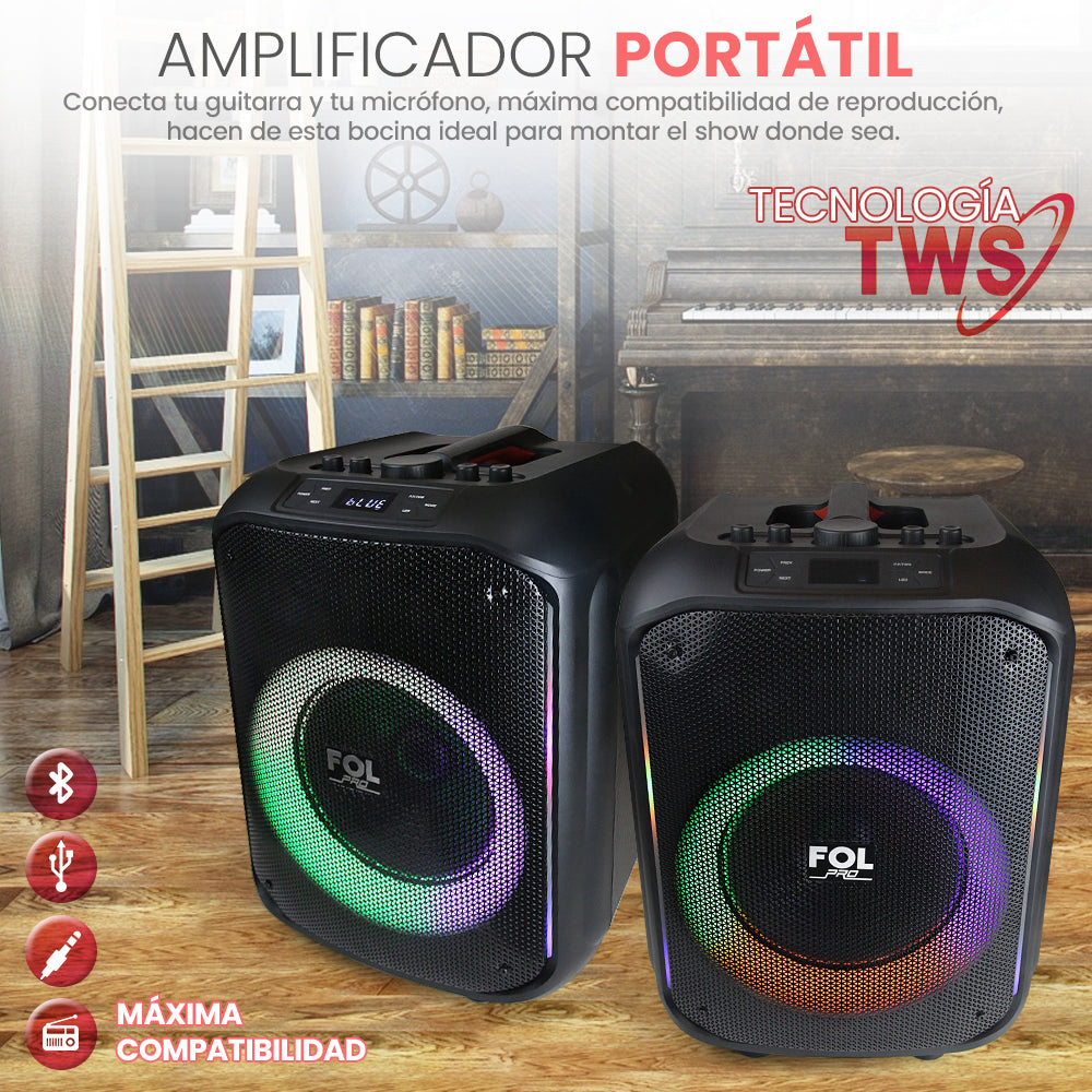 Bocina Fol 100W 1000mAh Bluetooth, 10