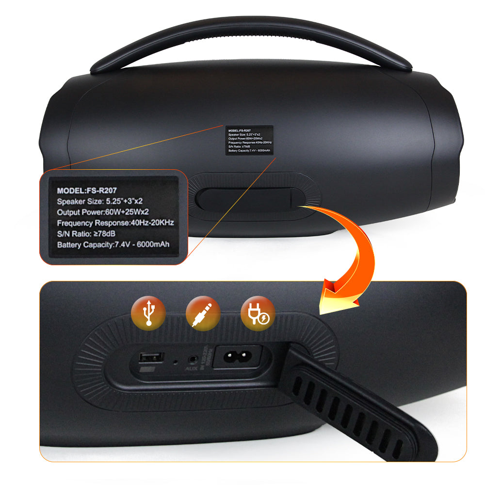 Bocina Bluetooth, contra agua 110W 6000mAh FOL FS-R207