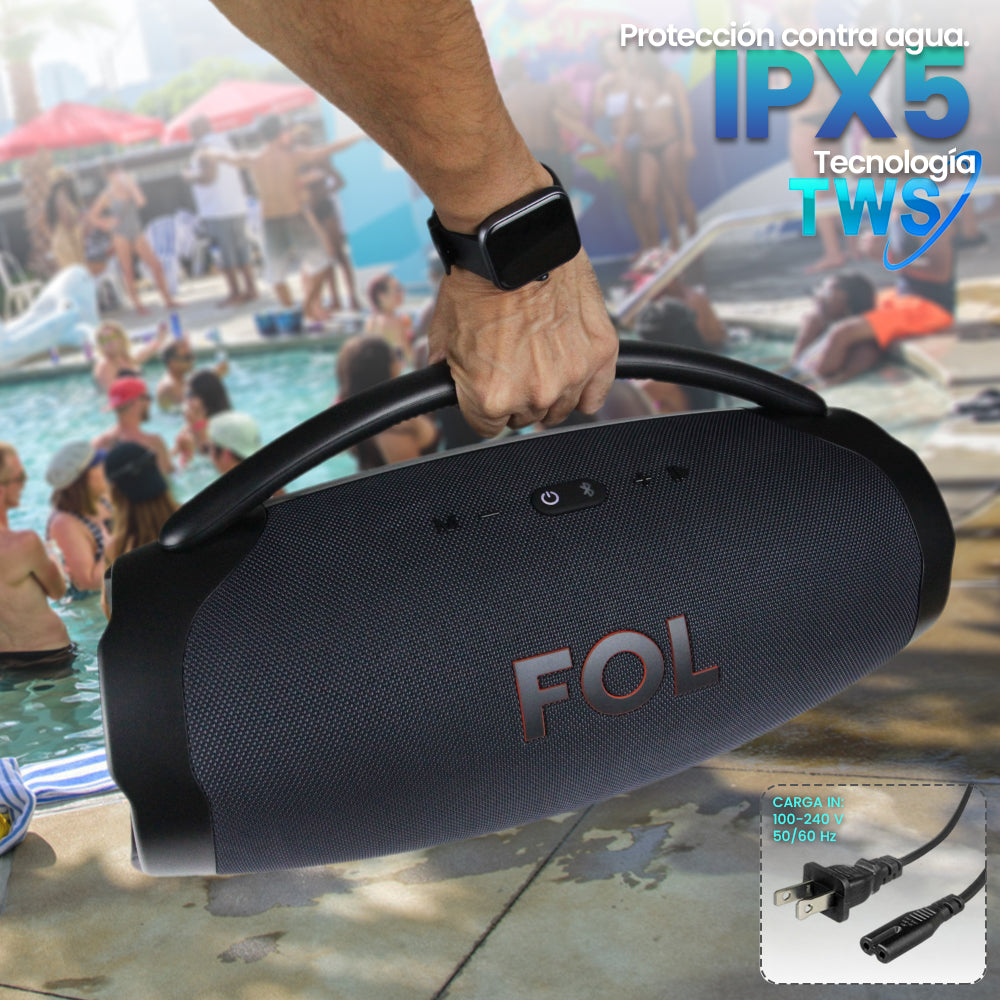 Bocina Bluetooth, contra agua 110W 8000mAh FOL FS-R207L