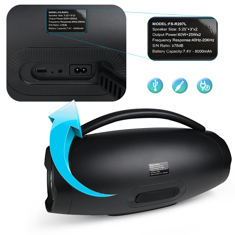 Bocina Bluetooth, contra agua 110W 8000mAh FOL FS-R207L