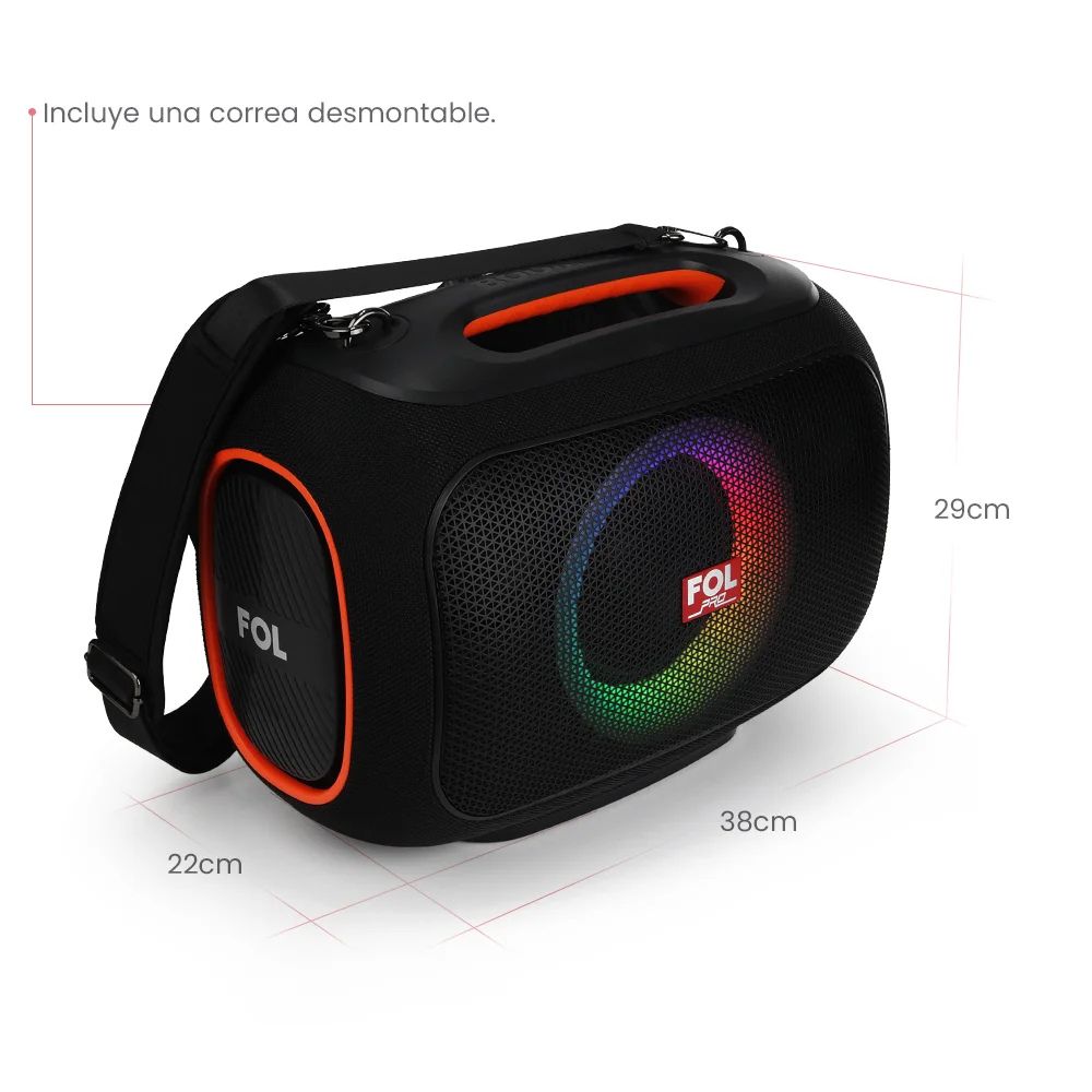 Bocina FOL FS-R306 90W 8000mAh 3hrs de bateria Bluetooth