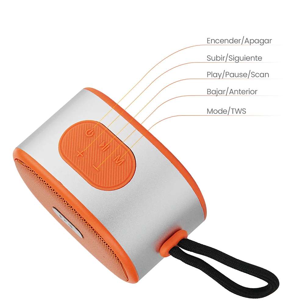 Mini Bocina Fol 5W 500mAh Bluetooth, TF Card, Radio FM, USB TWS FS-S120