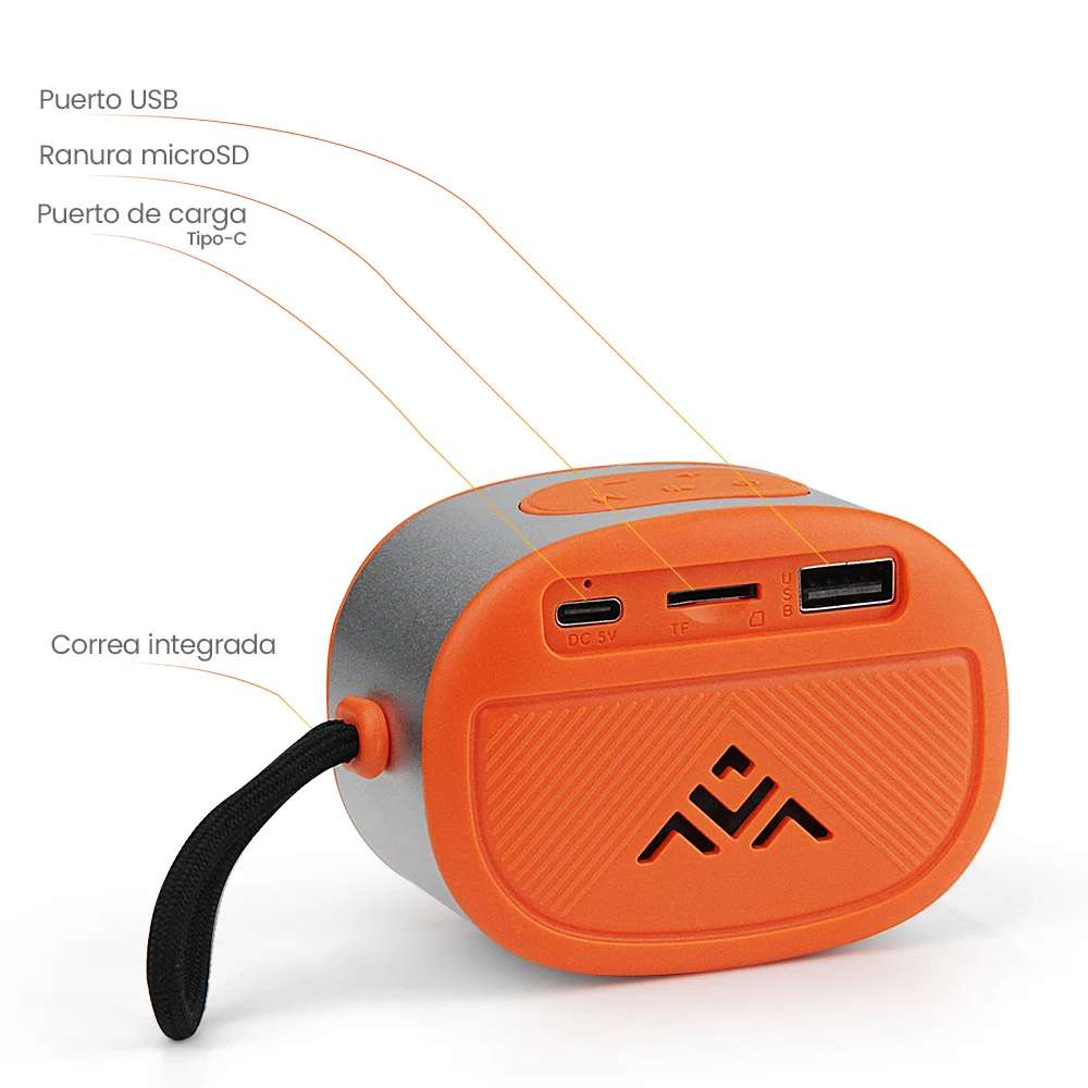 Mini Bocina Fol 5W 500mAh Bluetooth, TF Card, Radio FM, USB TWS FS-S120