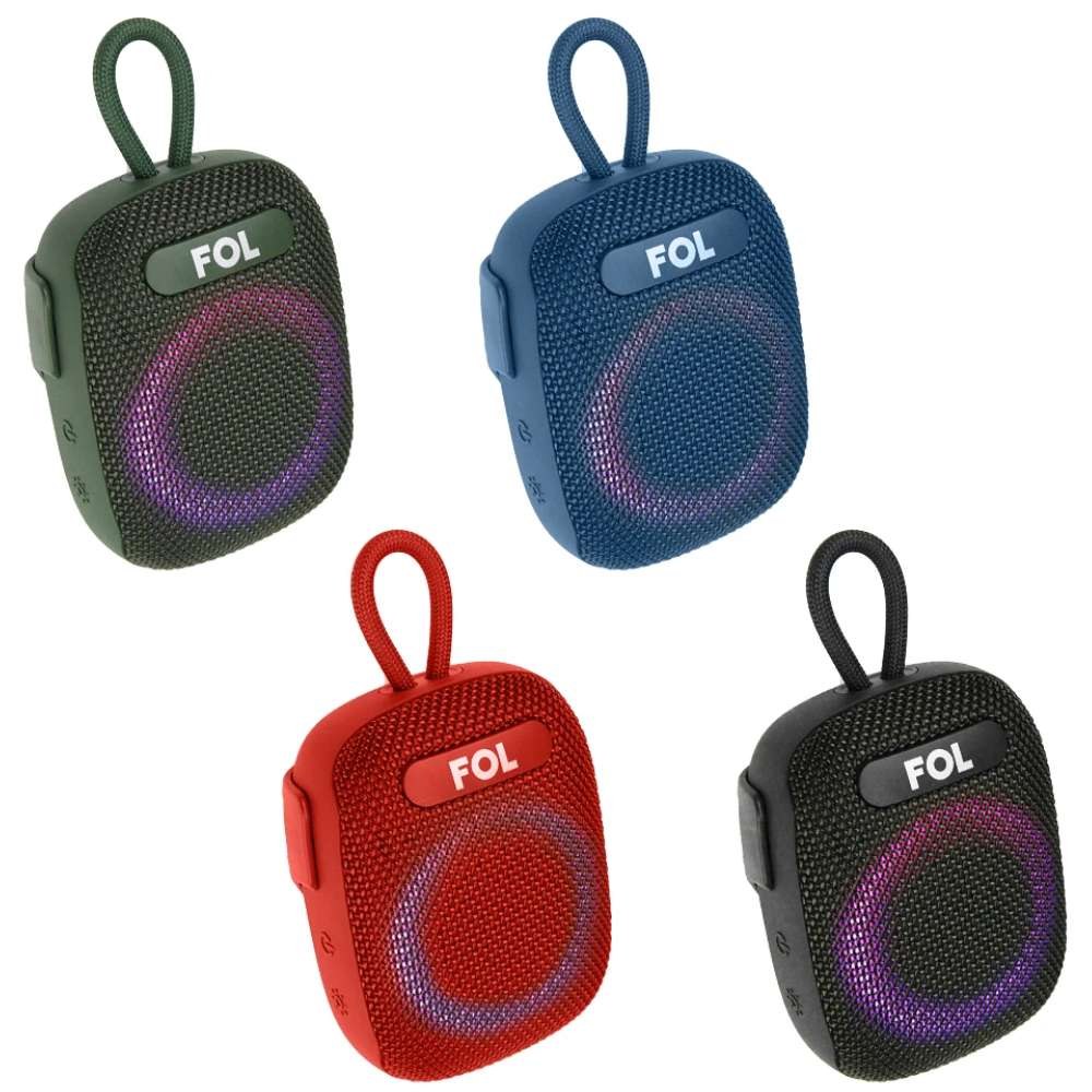 Bocina Moto Bluetooth FOL FS-S195 TF Card Radio FM 1800mAh 8W Resistente al agua IPX6