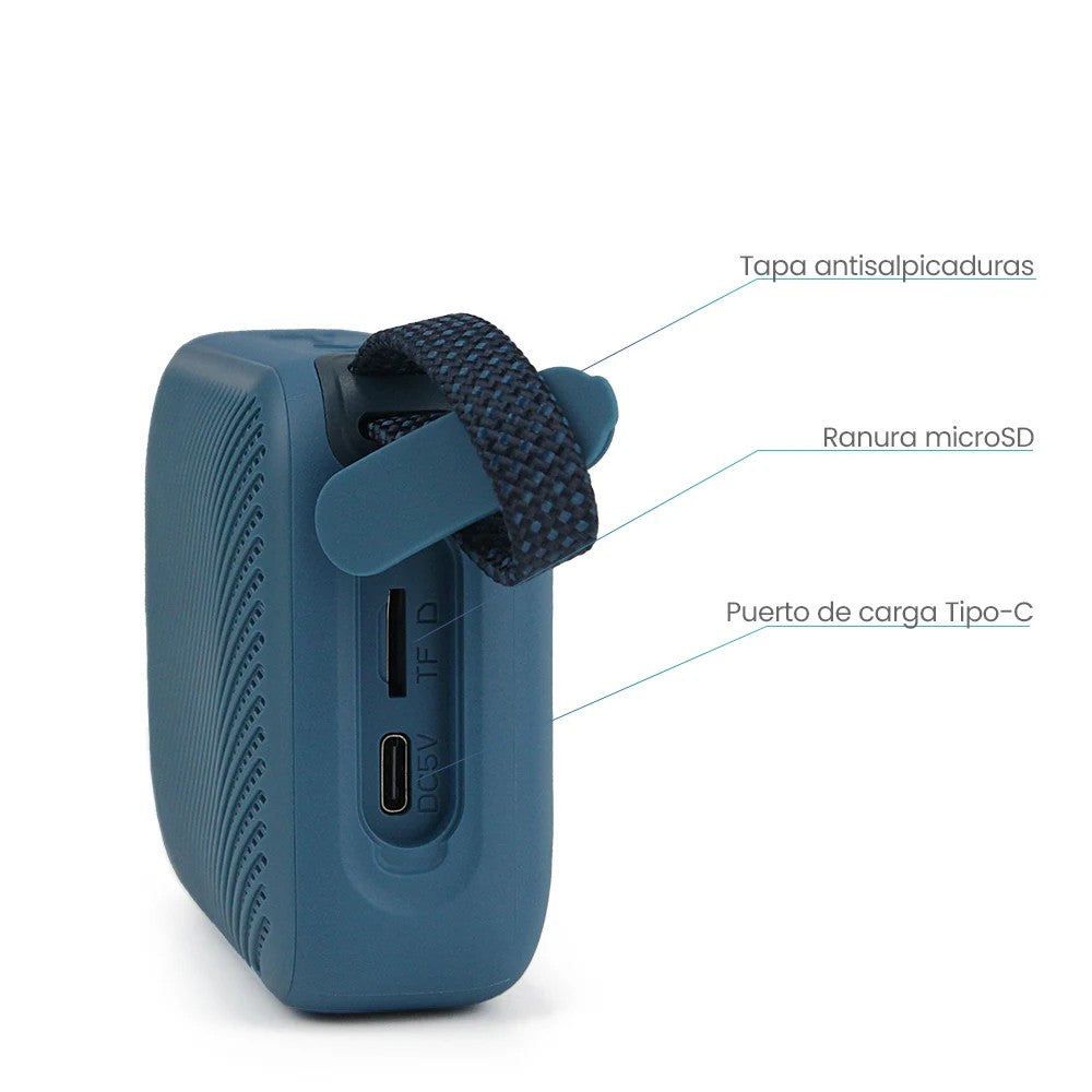 Mini Bocina Fol 5W 10000mAh Bluetooth recargable, USB TWS S198