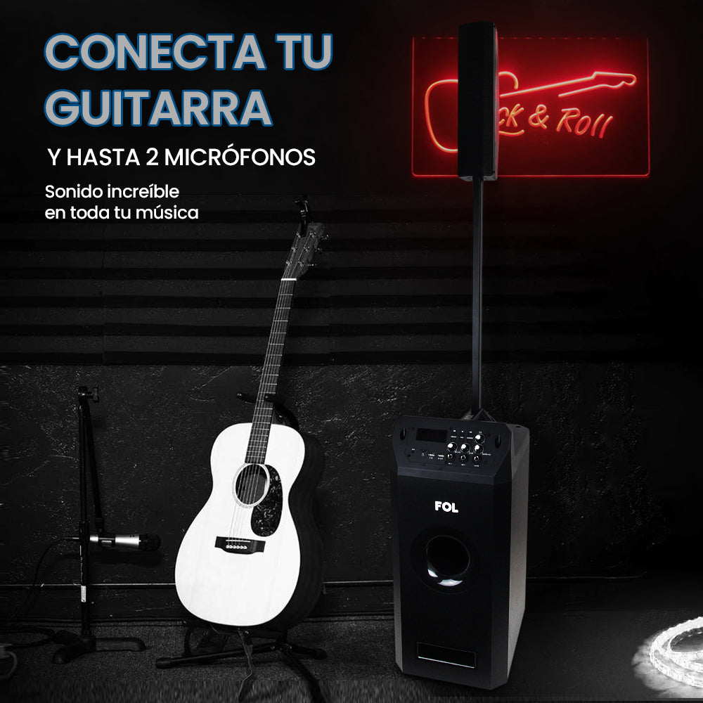 Torre De Audio Con Subwoofer 8 pulgadas más 4 bocinas 200W 2000mAh Fs-t109