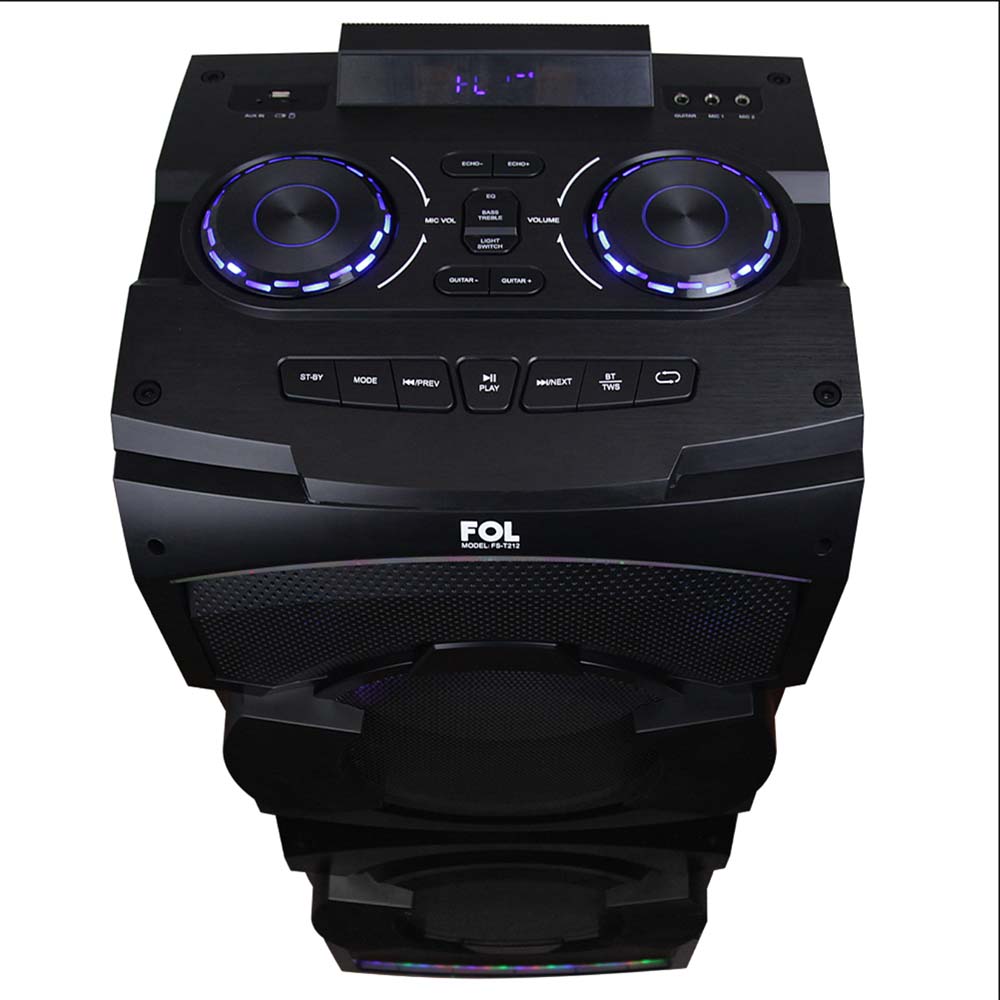 Sistema de Sonido Portátil dos bocinas de 12 pulgadas 400W FS-T212