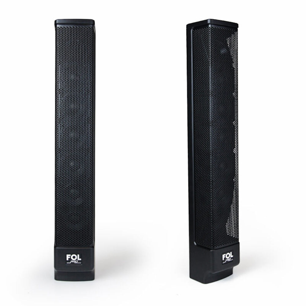Torre de Sonido 600W Subwoofer 12″ + 6 bocinas de 2.25″con 2 Micrófonos FS-T900
