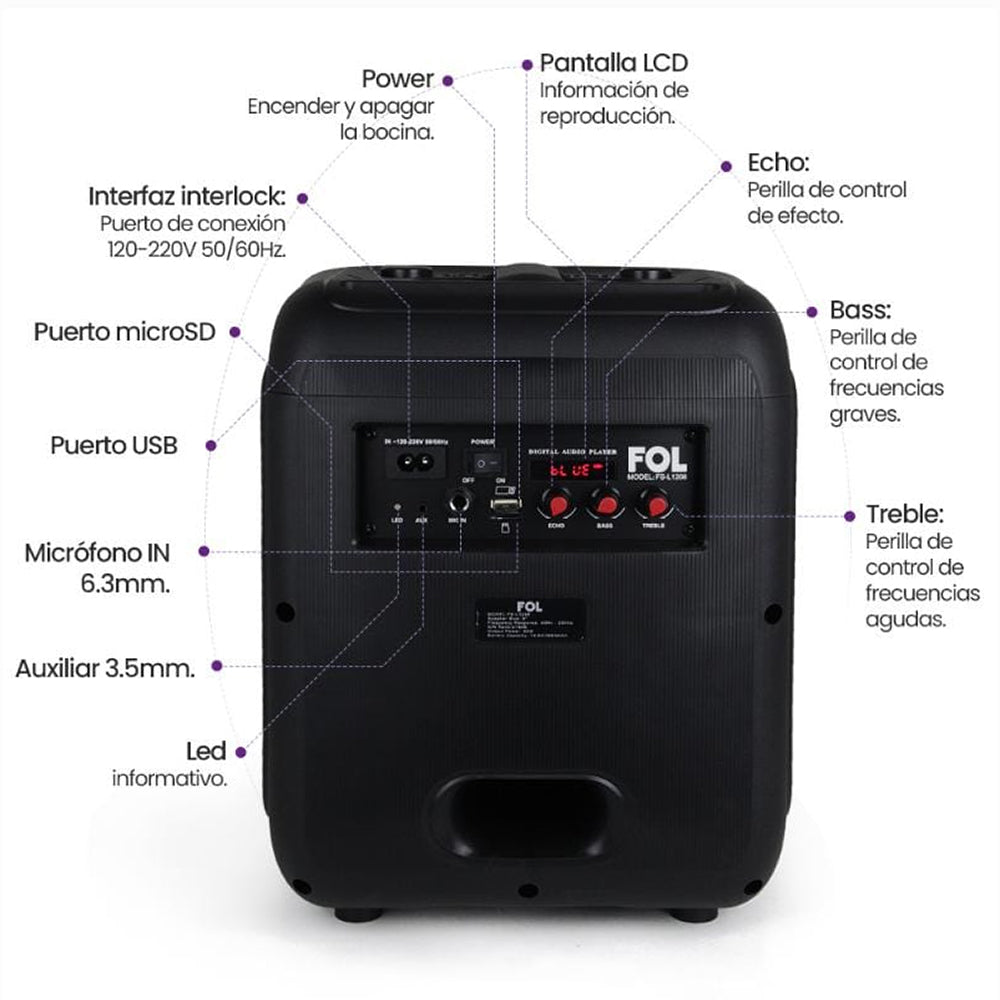 Bocina Bluetooth, 40W 8