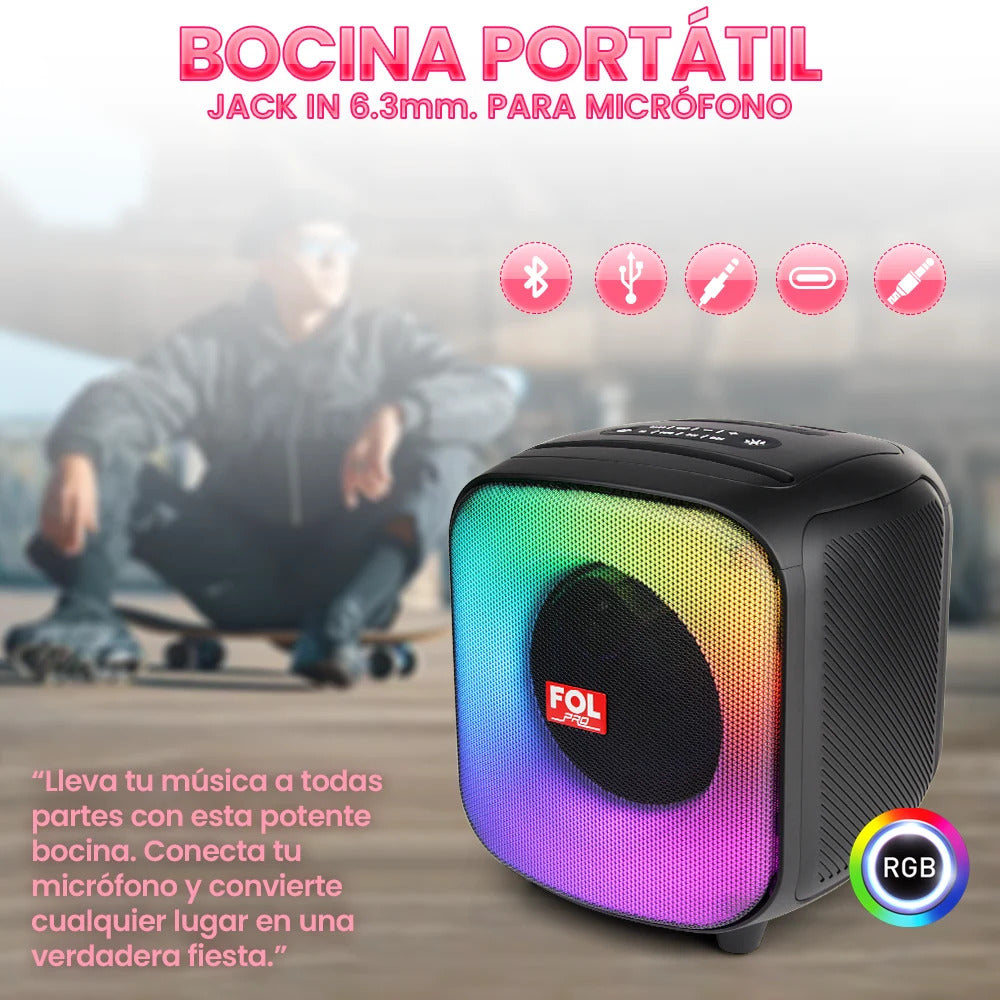 Bocina Fol 50W 5200mAh Bluetooth, 6.5