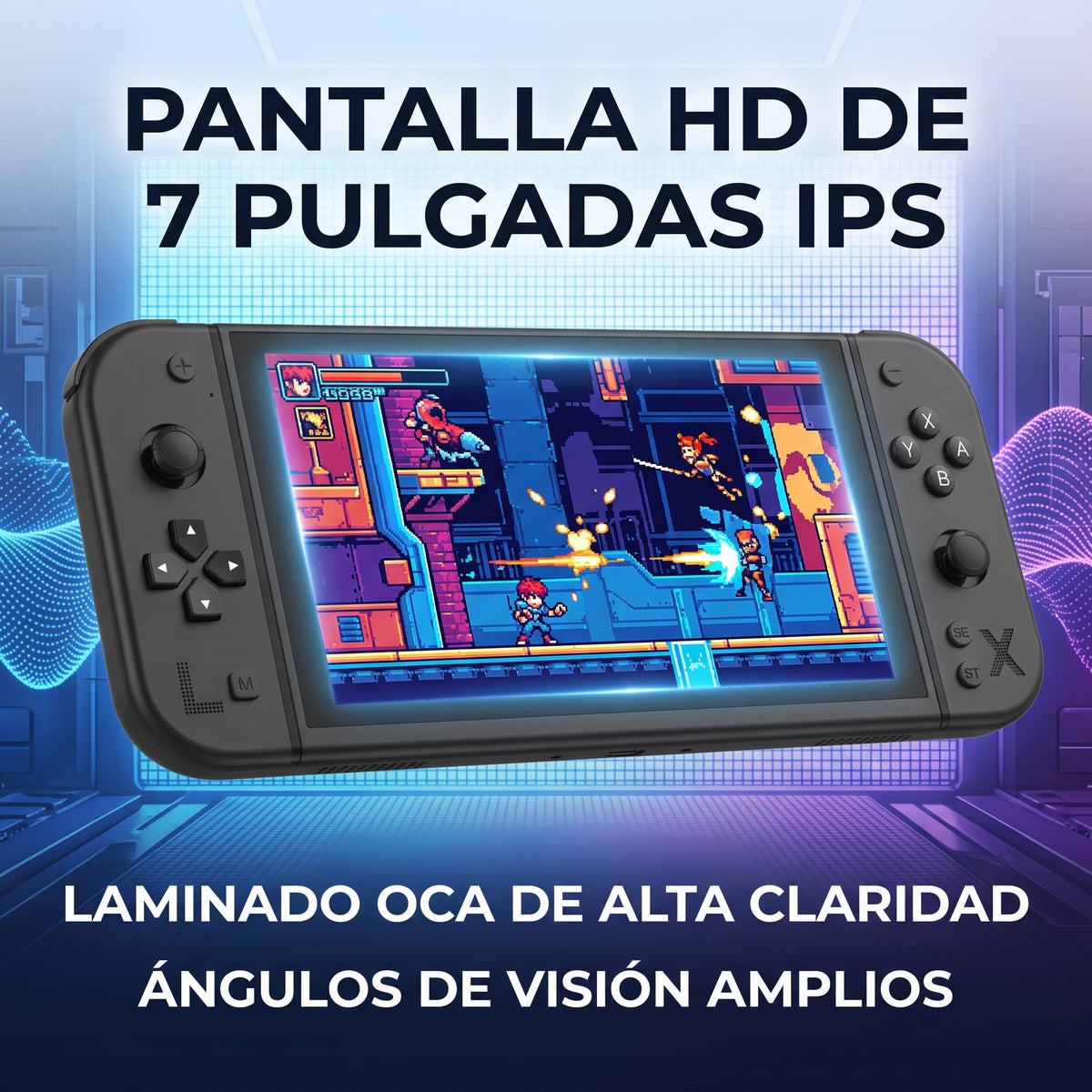 Consola de Videojuegos G90 Pantalla HD de 7 Pulgadas IPS Soporte Multi-Emulador