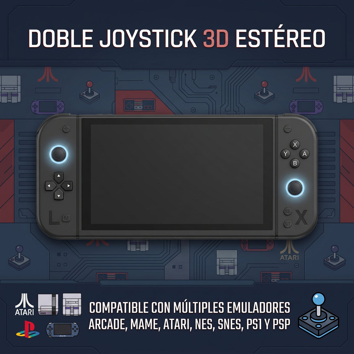 Consola de Videojuegos G90 Pantalla HD de 7 Pulgadas IPS Soporte Multi-Emulador