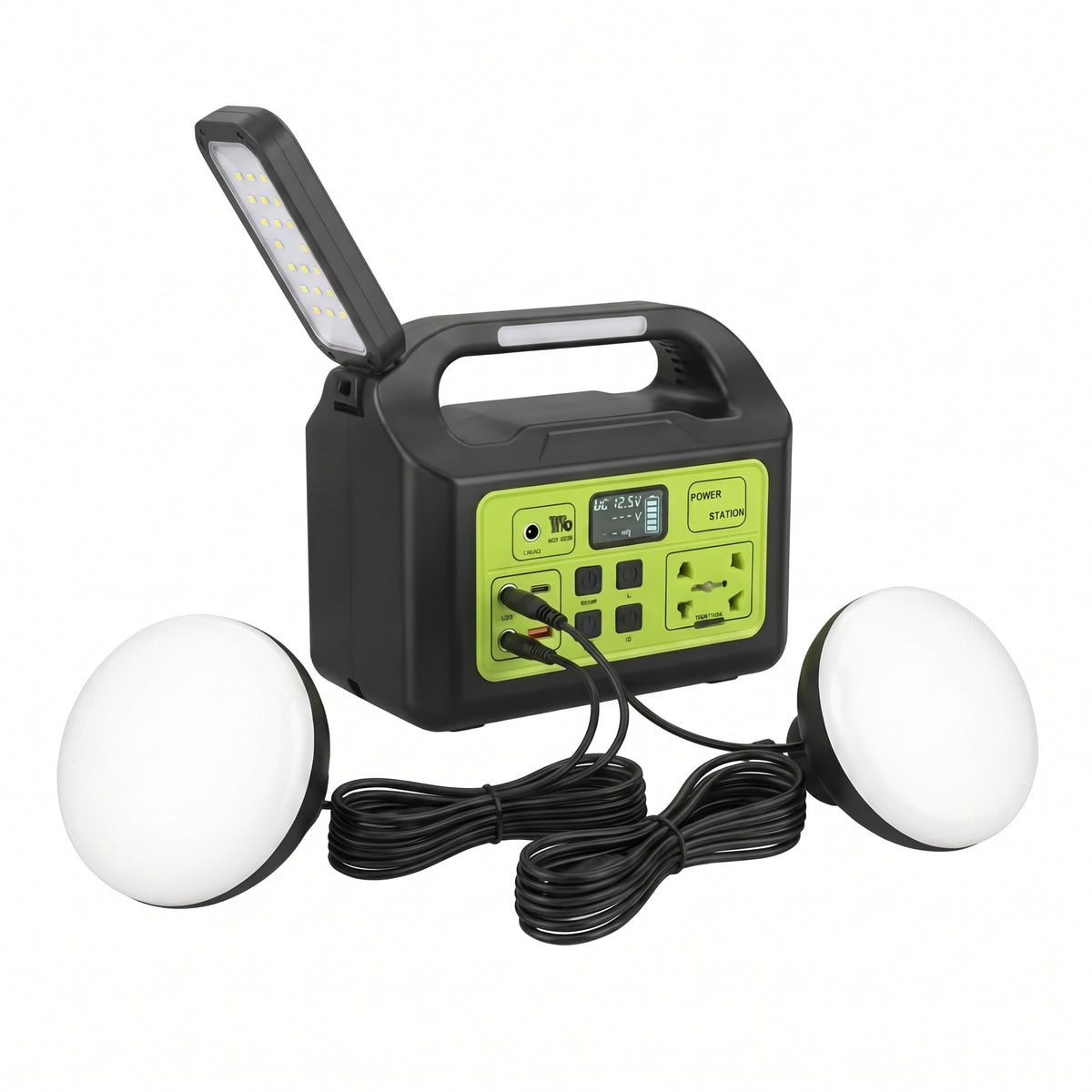 Estación de Energía Portátil Moreka GD-1225 150W Generador Solar Kit Iluminación