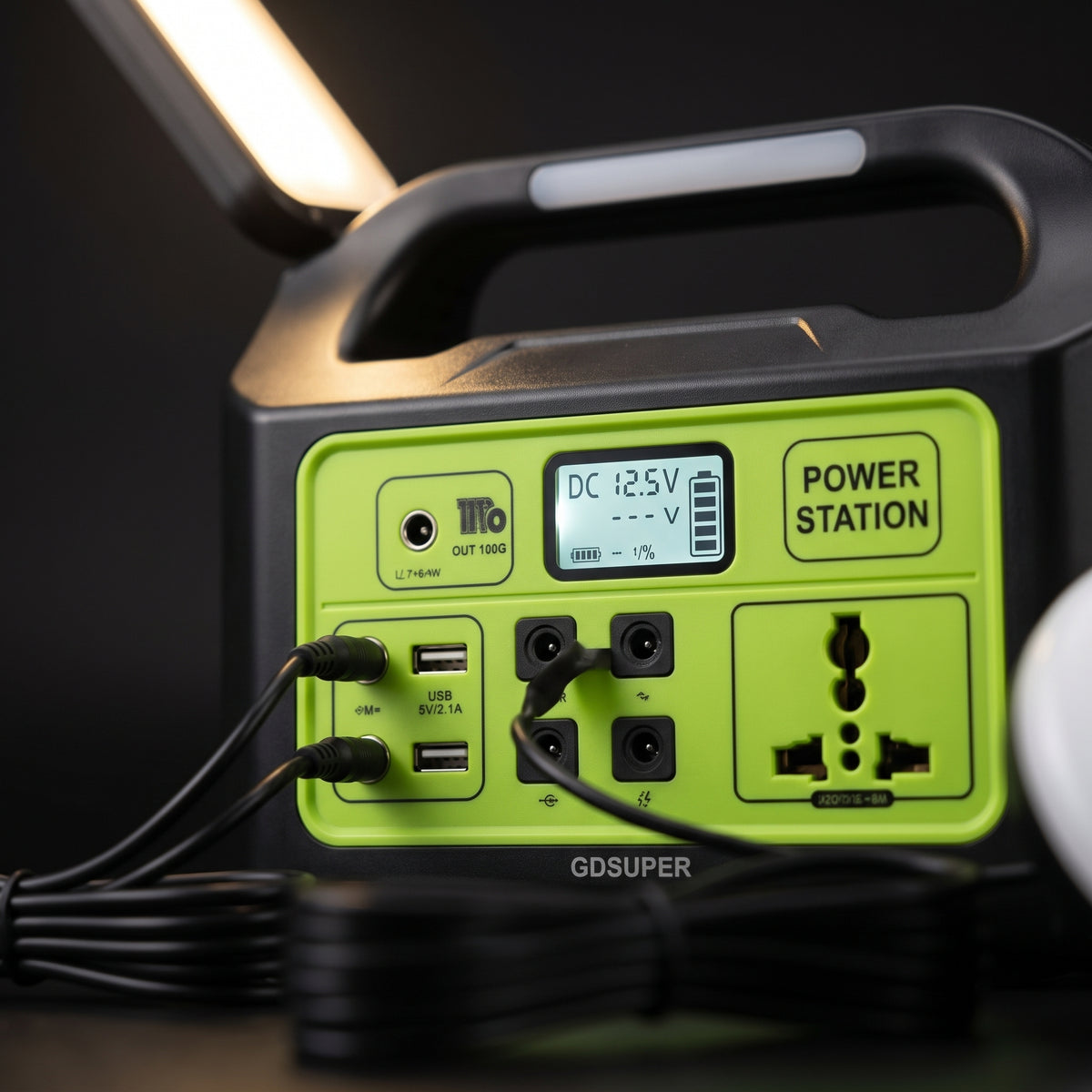 Estación de Energía Portátil Moreka GD-1225 150W Generador Solar Kit Iluminación