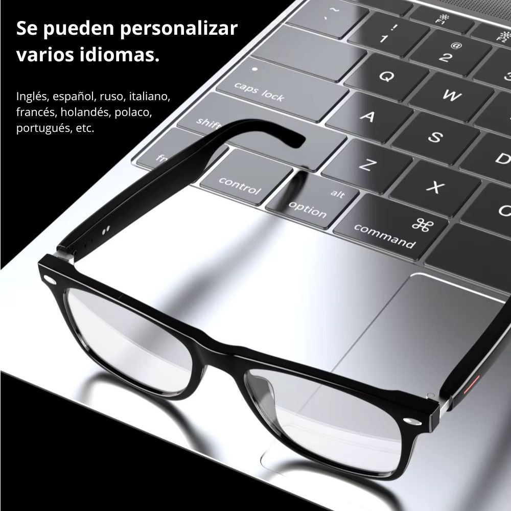 Lentes inteligentes traducción automática, asistente de Voz SIRI y Google, manos libres GS-08