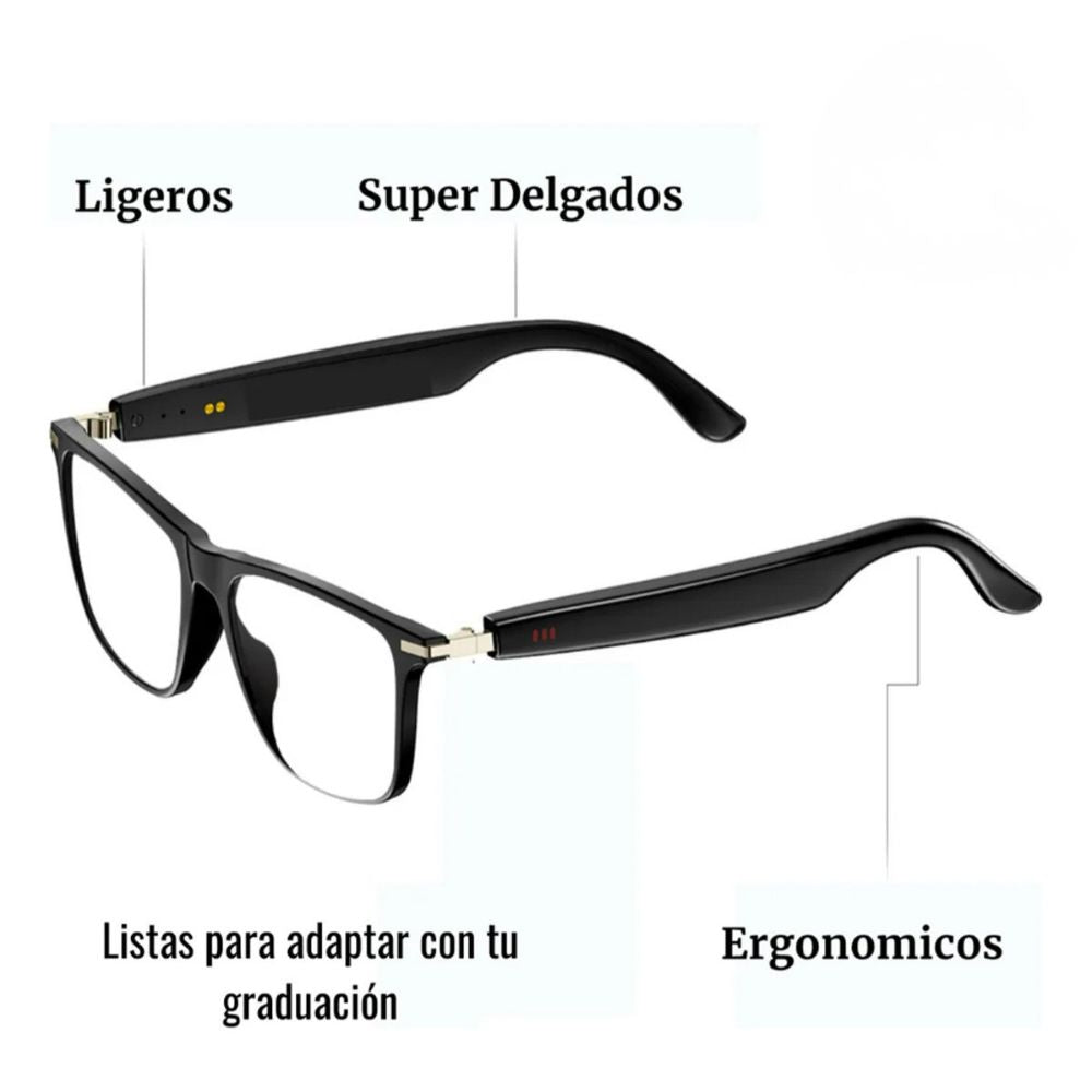 Lentes inteligentes traducción automática, asistente de Voz SIRI y Google, manos libres GS-08