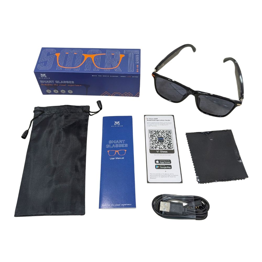 Lentes inteligentes traducción automática, asistente de Voz SIRI y Google, manos libres GS-08