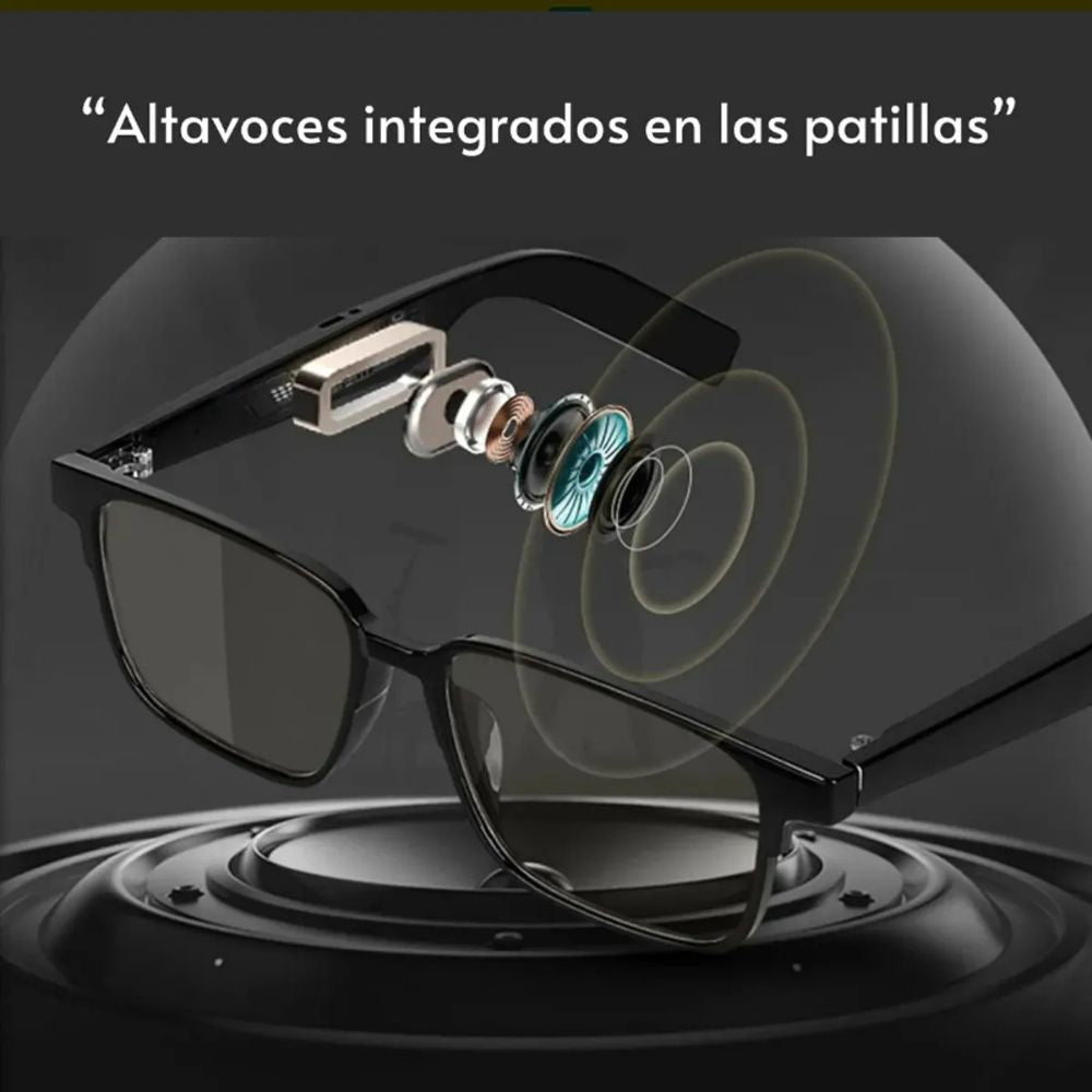 Lentes inteligentes traducción automática, asistente de Voz SIRI y Google, manos libres GS-08
