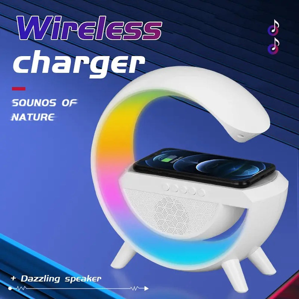 Moreka HM-2301 Horn Lamp, Rechargeable Bluetooth Wireless Charger