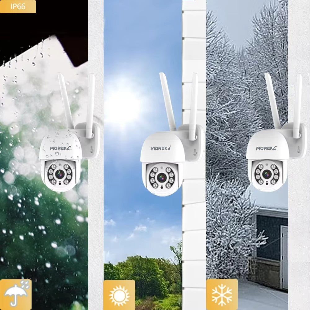 Cámara IP 360° Wifi 3mp Visión Nocturna Certificación IP66 Micrófono y altavoz JK-003