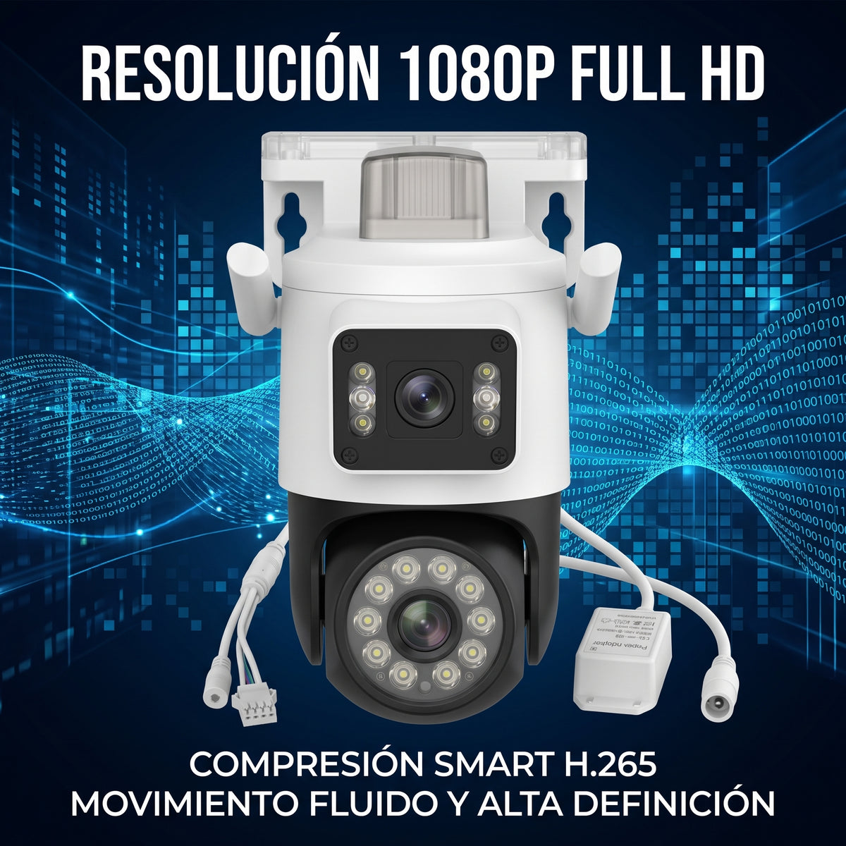 Cámara Inteligente WiFi Moreka JK010 1080P HD Visión Nocturna IP66 y Control PTZ