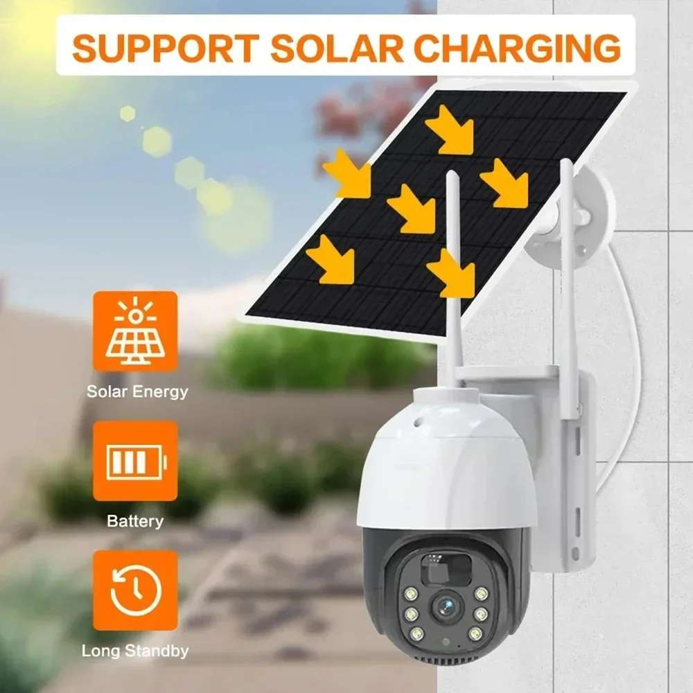 Cámara de Seguridad inalámbrica WiFi con Panel Solar Integrado Contra Agua IP66 JK-8181