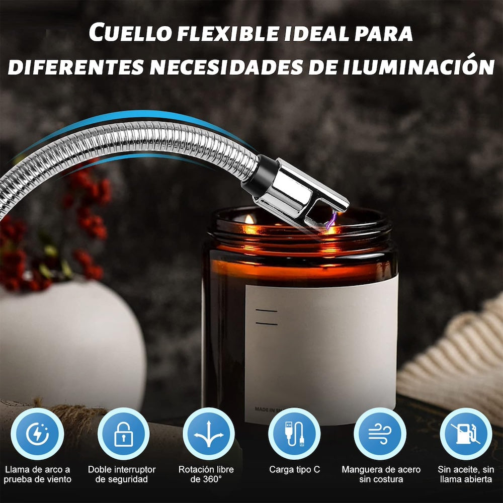 2pcs Usb Encendedor Eléctrico Portátil Recargable De Cocina JL817-2