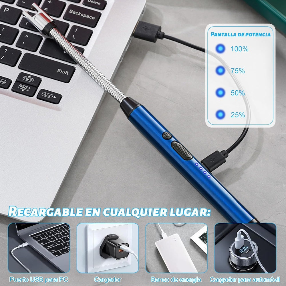 2pcs Usb Encendedor Eléctrico Portátil Recargable De Cocina JL817-2