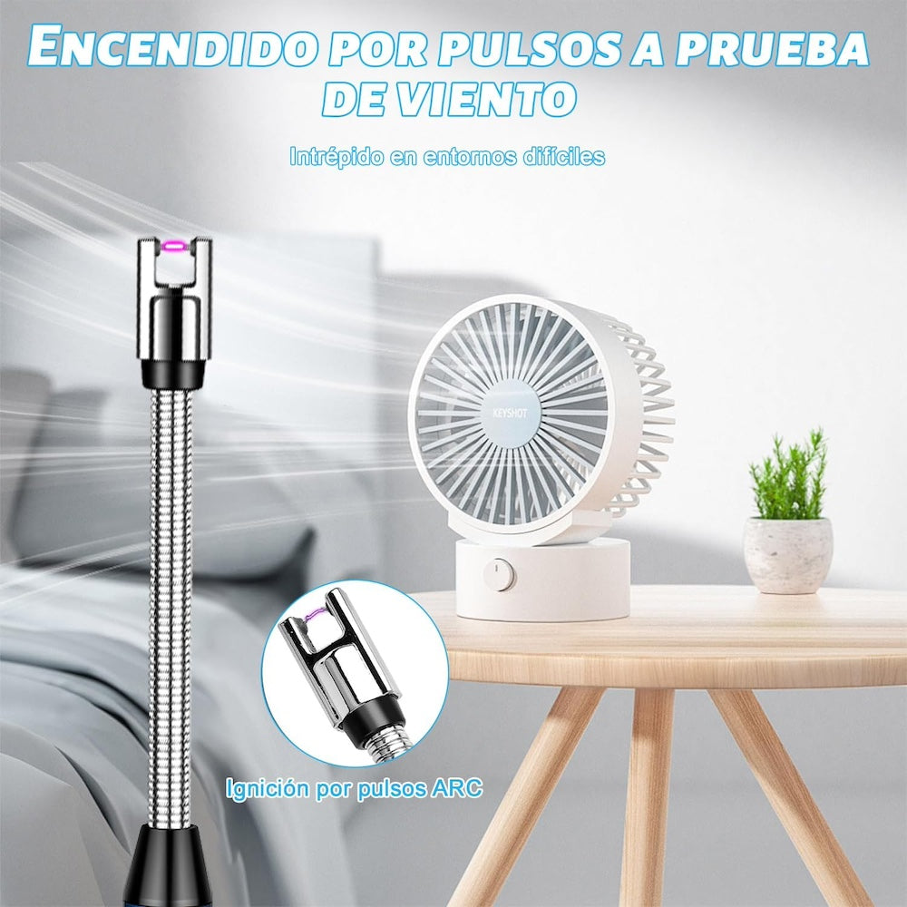 2pcs Usb Encendedor Eléctrico Portátil Recargable De Cocina JL817-2