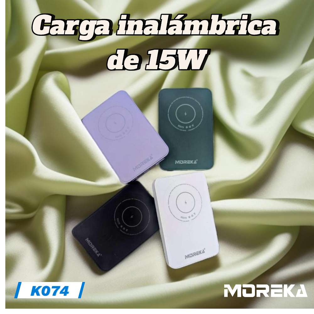 Power Bank Moreka K074 5000 mAh 18.5W inalámbrica 5W