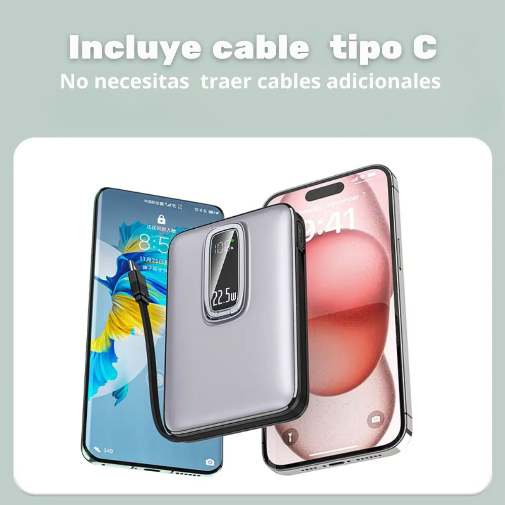 Power Bank MagSafe Moreka K096 12000mAh 22.5W Cable C incluido