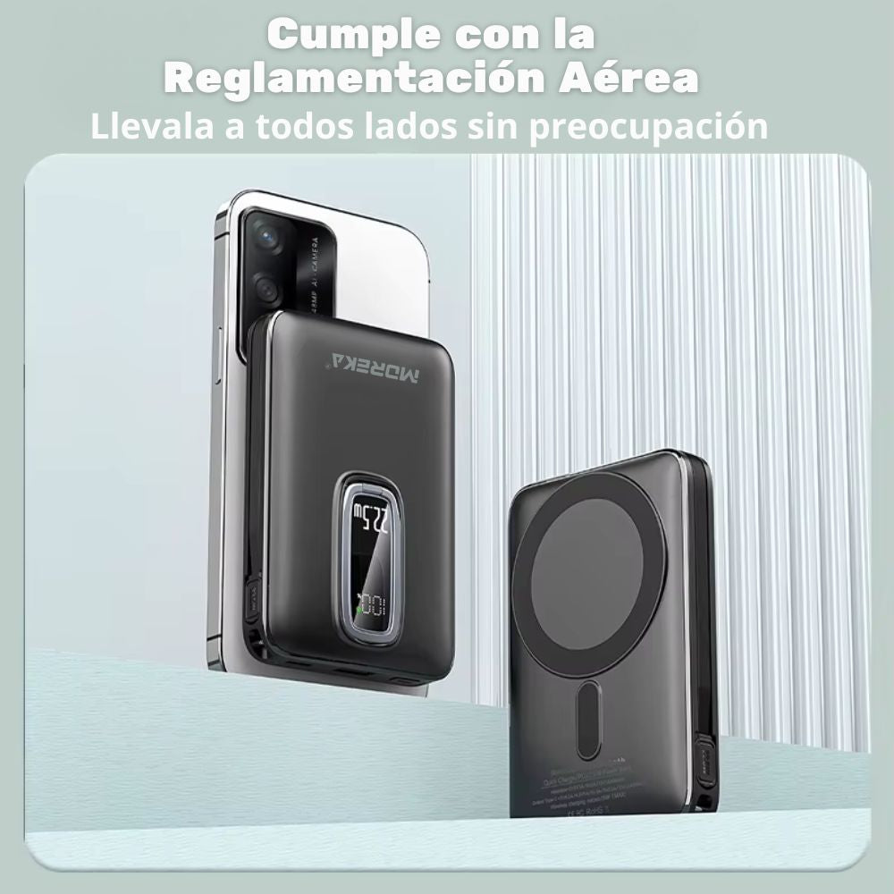Power Bank MagSafe Moreka K096 12000mAh 22.5W Cable C incluido